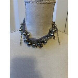 Carolee Pearl And Rhinestone Necklace New In Box